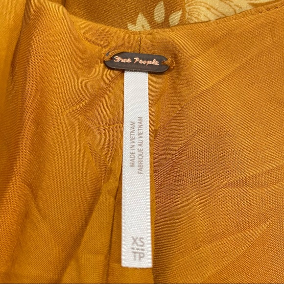 SOLD Free People Aries Long Sleeve Backless Printed Mini Dress - Picture 5 of 6